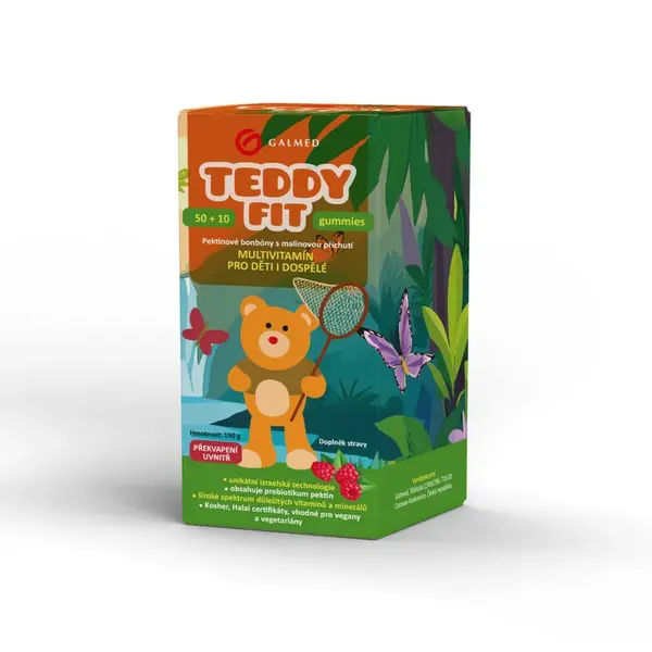 TeddyFit gummies 50 + 10 kusů navíc Lovec motýlů Galmed