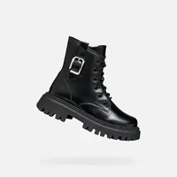 Black Girls Ankle Boots Geox Maquinnens - Girls