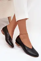 Boto Dámske baleríny z ekokože na plochej podrážke Čierne Olyssia