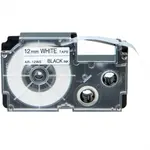 Kompatibilná Páska pre Casio XR-12WE – 12mm x 8m - Čierna Tlač/Biely Podklad H36493
