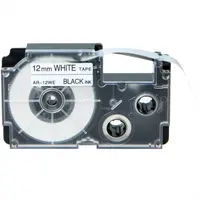 Kompatibilná Páska pre Casio XR-12WE – 12mm x 8m - Čierna Tlač/Biely Podklad H36493