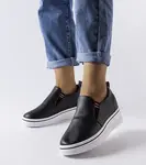 Gemre Black Wedge Sneakers Dionisia