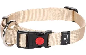 Flamingo Ziggi obojek - béžový M: 2 cm x 40-55 cm