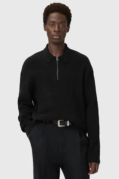 Svetr s příměsí alpakové vlny AllSaints JAKOB