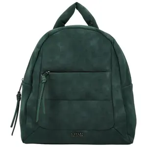 Trendy dámský koženkový batůžek Coveri Darie, tmavě zelený