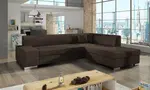 Sedací souprava Porto Provedení: Pravá varianta, látka: Sawana 26 dark brown