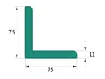 5 ks - Penový polyetylén Profil L75x75 (1ks=2bm)