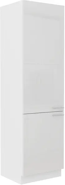 Vysoká skříňka pro vestavnou lednici Lara 60 LO-210 2F Barva korpusu: Bílá, Barva dvířek: Bílý lesk