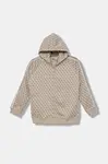 Dětská mikina Guess béžová barva, s kapucí, vzorovaná, L5BQ26 K2042