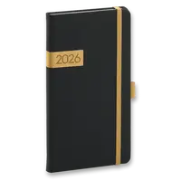 Kapesní diář Presco Twill 2026 - černý