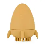 PETITE&MARS Hračka silikonová do vody s kartáčkem Splashy Rocket Intense Ochre 6m+