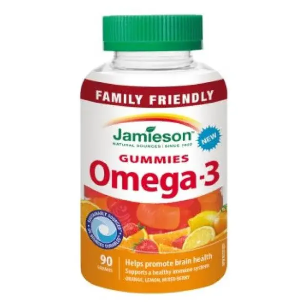 Jamieson Omega-3 Gummies želatinové pastilky 90 pastilek