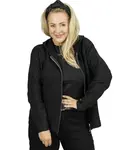 Pri Short unzipped hooded cardigan sweater with zipper NORA