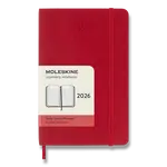 Diář Moleskine 2026 - měkké desky S, denní, červený