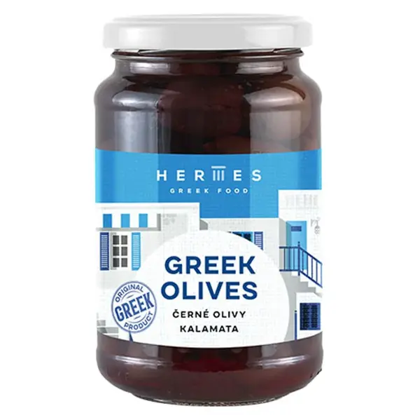 HERMES Kalamata čierne olivy bez kôstky 170 g