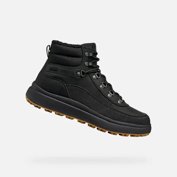 Black Men's Ankle Boots Geox Granito + GRIP B A - Men's