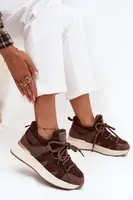 Boto Izolované dámske tenisky na platforme hnedé Juvira