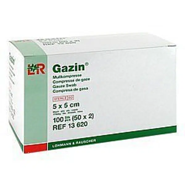 Gáza Hydrofilní Skládaná Kompresy Sterilní 5x5cm,8 vrstev,100ks