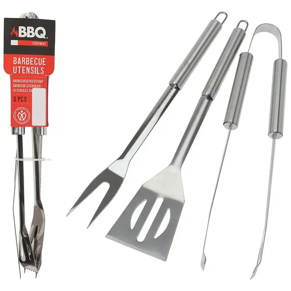 Sada grilovacího nářadí 3 ks 7,5x5x37 cm