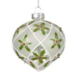 Ozdoba skleněná 8cm bílá/barva- mix