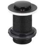 Výpusť Click-clack kulatá malá černá bez přepadu