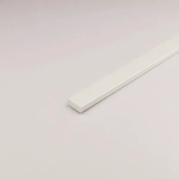 Profil plohý PVC bílý 19x1000