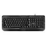 Genius KB-118, klávesnice US, klasická, voděodolná typ drátová (USB), černá