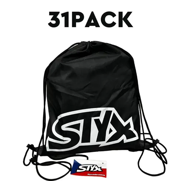 Styx 31PACK pánské trenky klasická guma - trenky na měsíc S