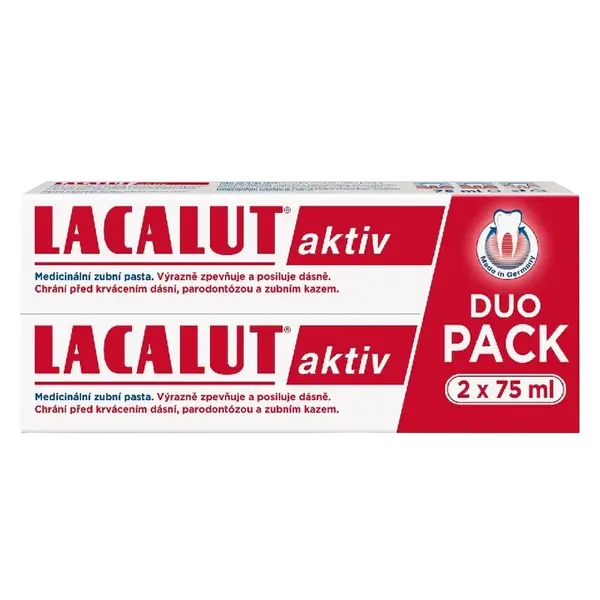 LACALUT Aktiv duopack, zubní pasta 2 x 75 ml