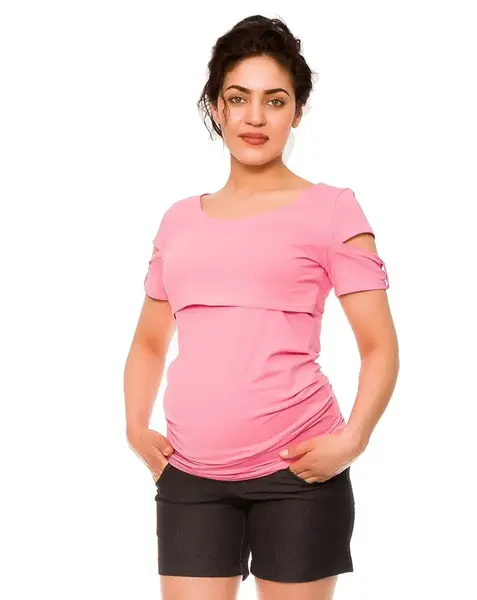 bemaamaa Těhotenské kraťasy Jeans Crush, černé, vel. XL