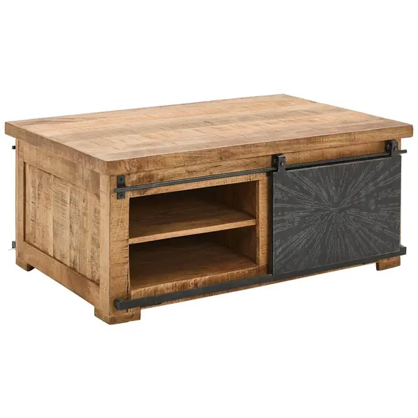 Ambia Home KONFERENČNÍ STOLEK, přírodní barvy, černá, dřevo, kov, 110/70/45 cm