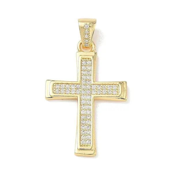 Brass Micro Pave Cubic Zirconia Pendants