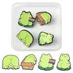 4Pcs 4 Styles Funny Frog Enamel Pins