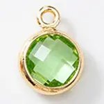 Birthstone Brass K9 Glass Charms