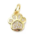 Brass Micro Pave Cubic Zirconia Charms