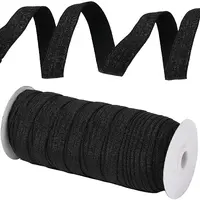 Gold and Silver Sparkle Elastic Side Nylon Ribbon