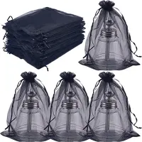 50pcs Large Organza Pouches Portable Shoes Bag Travel Storage Drawstring Bags