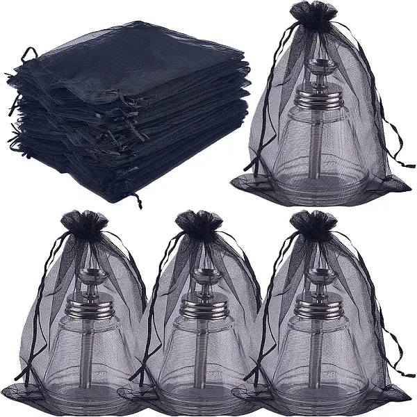 50pcs Large Organza Pouches Portable Shoes Bag Travel Storage Drawstring Bags