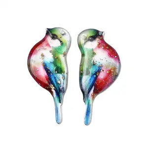 2Pcs Transparent Epoxy Resin Pendants