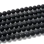 Grade A Natural Black Agate Beads Strands