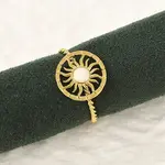 304 Stainless Steel Enamel Cuff Rings for Women