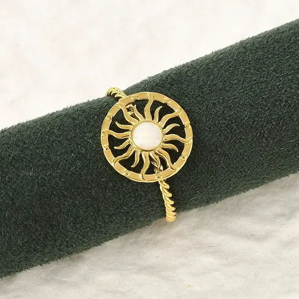 304 Stainless Steel Enamel Cuff Rings for Women