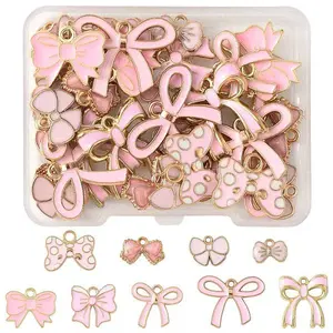 36Pcs 9 Styles Alloy Enamel Pendants