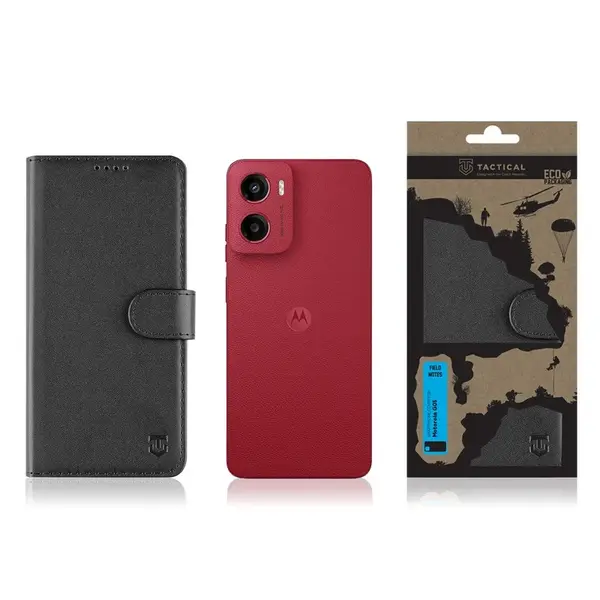 Flipové pouzdro Tactical Field Notes pro Motorola Moto G05, černá