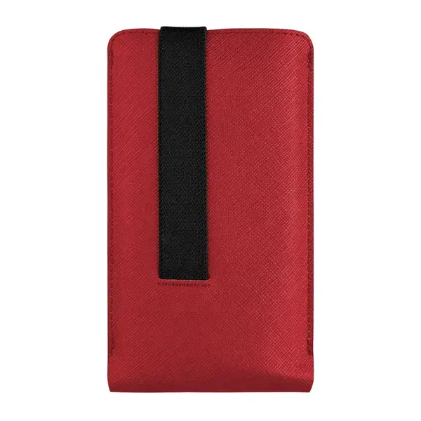 Univerzální pouzdro FIXED Lucca se zavíracím popruhem pro telefony do 6,3", červená