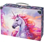 BAAGL KRÁĽOVSTVO JEDNOROŽCA Skladací školský kufrík, fialová, veľkosť