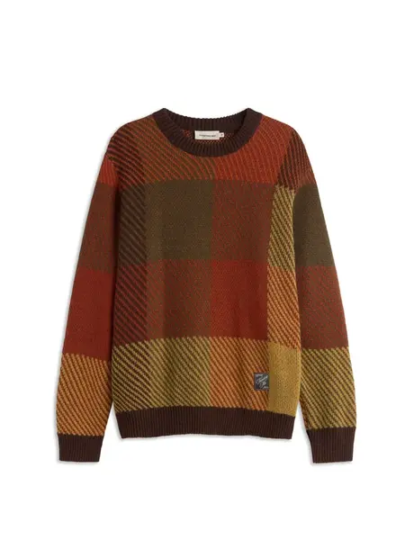 Thinking MU Sveter 'Khem'  hnedá / olivová / čierna