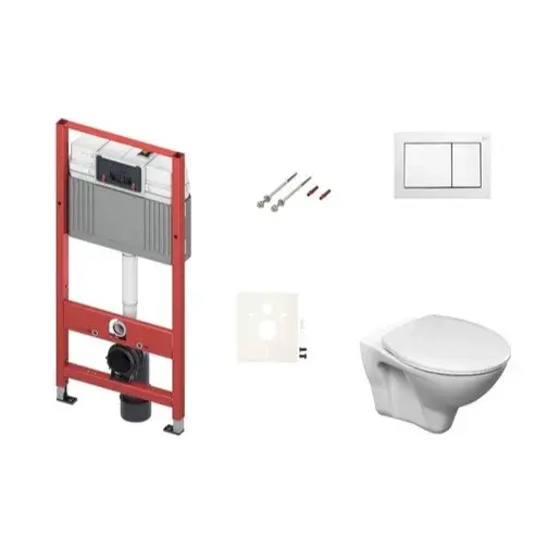 Cenovo zvýhodnený závesný WC set TECE do ľahkých stien / predstenová montáž + WC Ceramia S-Line Pro SIKOTSR0