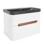 Kúpeľňová skrinka s umývadlom SAT Fusion 77,5x53x45 cm biela matná SATFUSION280WBKM