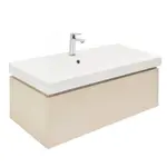 Kúpeľňová skrinka s umyvadlem a baterií SAT Feel 100x30x46 cm mat SATFEEL100BEU1B